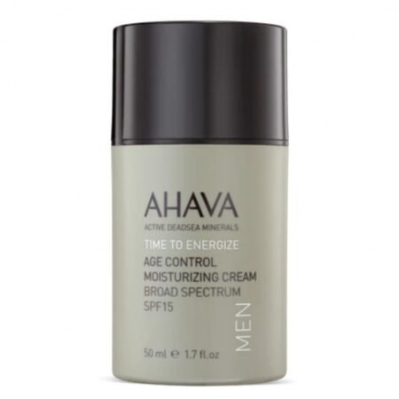 AHAVA TIME TO ENERGIZE AGE CONTROL MEN DRĖKINAMASIS VEIDO KREMAS VYRAMS SPF15, 50 ML.