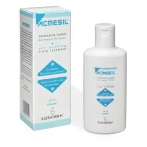 KLERADERM ACMESIL Spuoguotos ir inkštiruotos odos valiklis pH 4,5, 200 ml.