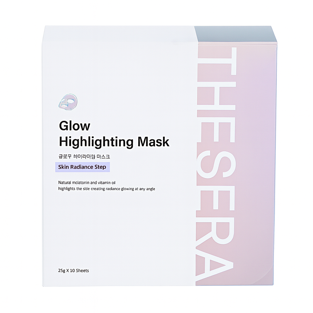 THESERA Glow švytėjimo suteikianti veido kaukė, 10×25 g