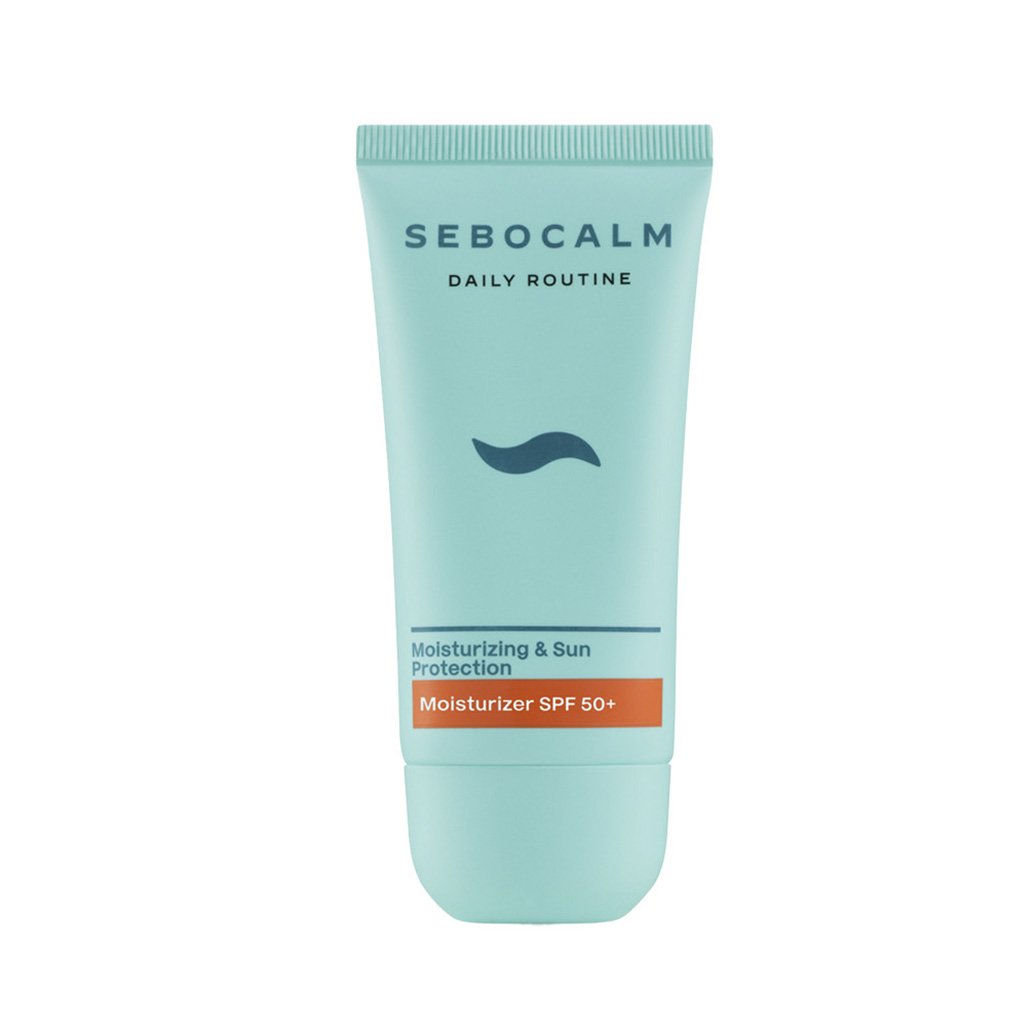 spf50 SeboCalm Drėkinamasis veido kremas SPF 50, 50ml.