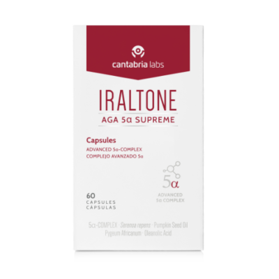 CANTABRIA LABS IRALTONE AGA 5-ALFA SUPREME KAPSULĖS, 60 KAPSULIŲ