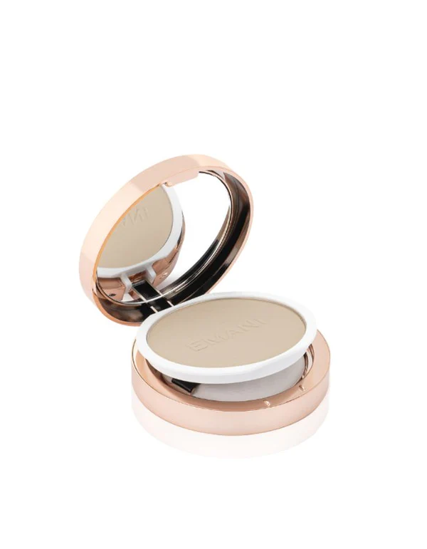 EMANI matizuojantis kompaktinis mineralinis makiažo pagrindas „Flawless Matte Foundation“, 12 g